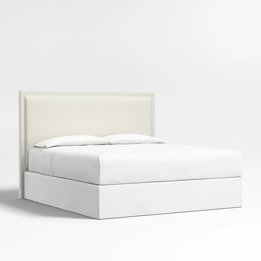 Meraux 56" Ivory King Upholstered Headboard