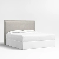 Meraux 56" Mist Grey Upholstered King Headboard