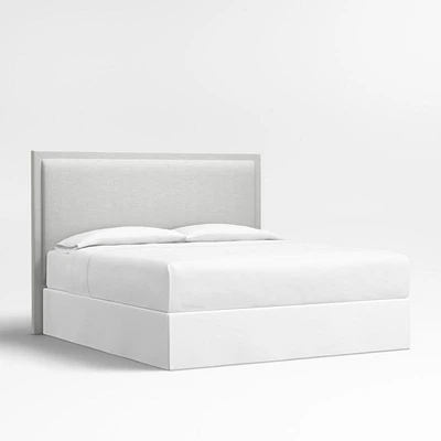 Meraux 56" Oyster Grey Beige Upholstered King Headboard