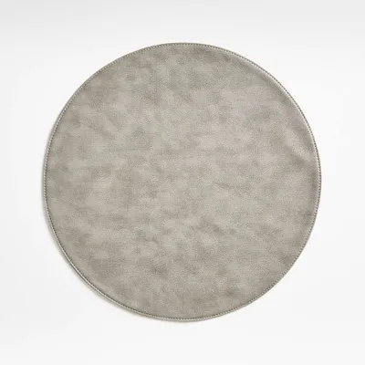 Maxwell Round Grey Easy-Clean Placemat