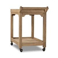 Myakka Natural Oak Wood Bar Cart