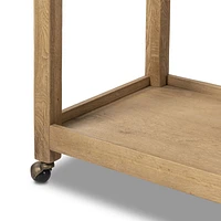 Myakka Natural Oak Wood Bar Cart