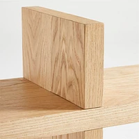 Nash Natural Wood Console Table with Shelf