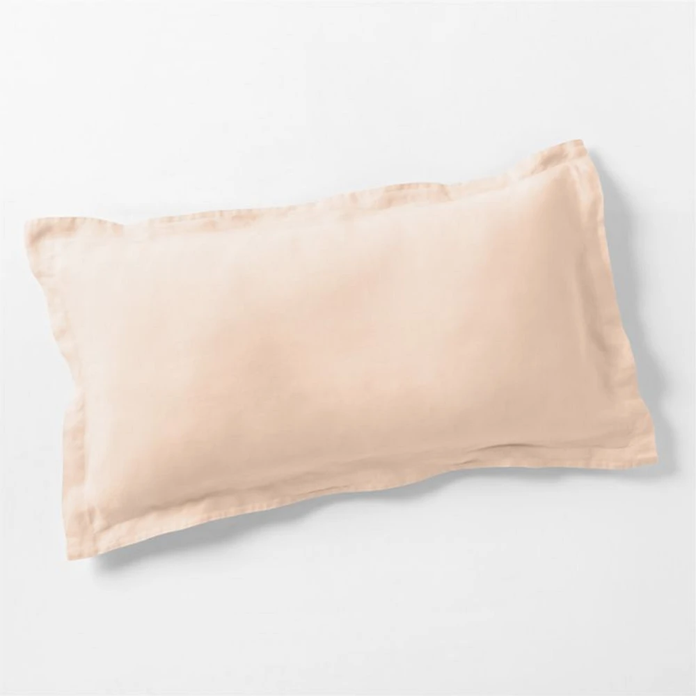 New Natural Hemp Elegant Pink King Bed Pillow Sham