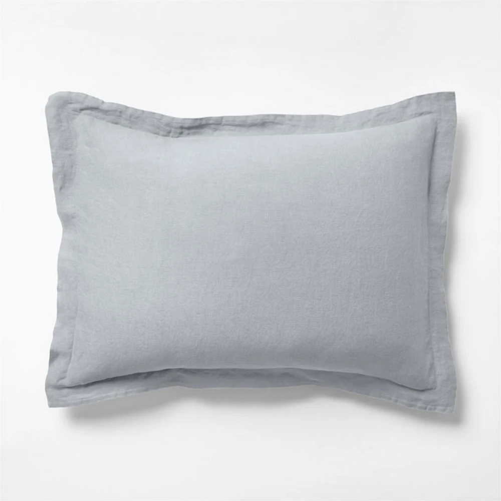 Natural Hemp Smoke Blue Standard Bed Pillow Sham