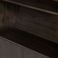 Natasha Dark Chocolate Pine Wood Bookcase with Ladder Set