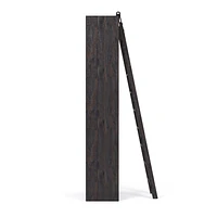 Natasha Dark Chocolate Pine Wood Bookcase with Ladder Set