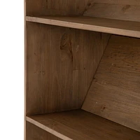 Natasha Solid Pine Wood Bookcase with Shelves