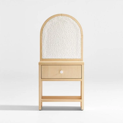 Natural Bridges Wood Kids Nightstand with Cork Board