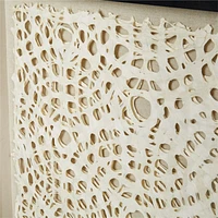 "Natural Circles" Framed Hand-Crafted Paper Wall Art 31.5"x1.8"