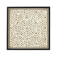 "Natural Circles" Framed Hand-Crafted Paper Wall Art 31.5"x1.8"