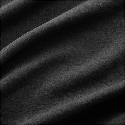 Black/Grey Natural Hemp Fiber Reversible Full/Queen Duvet Cover
