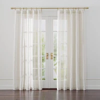 Linen Sheer 52"x84" Natural Curtain Panel