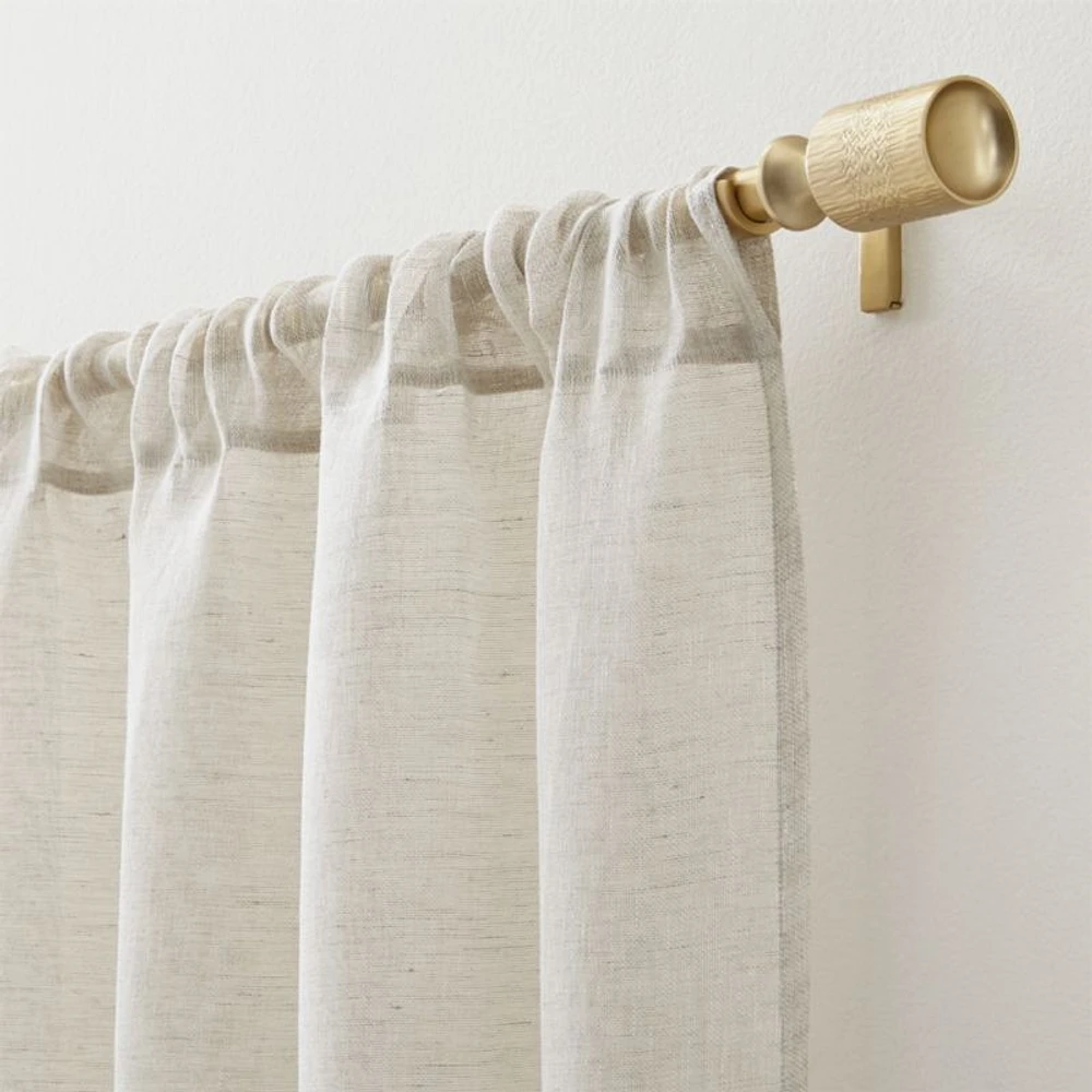 Linen Sheer 52"x84" Natural Curtain Panel