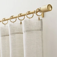 Linen Sheer 52"x84" Natural Curtain Panel
