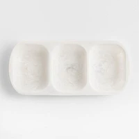 Naya White Resin Divided 3-Part Server