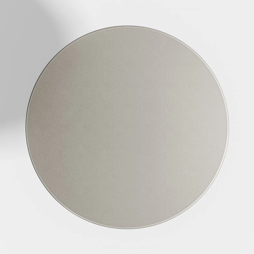 Nero 48" Round Concrete Dining Table with White Base
