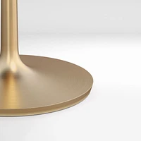 Nero 60" Oval Concrete Dining Table with Brass Base