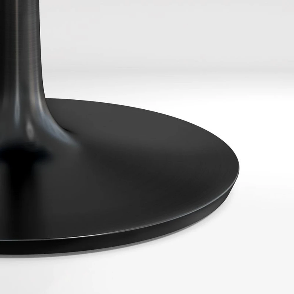 Nero 36" Round Concrete Dining Table with Matte Black Base