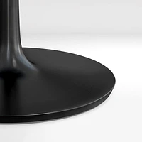 Nero 36" Round Concrete Dining Table with Matte Black Base