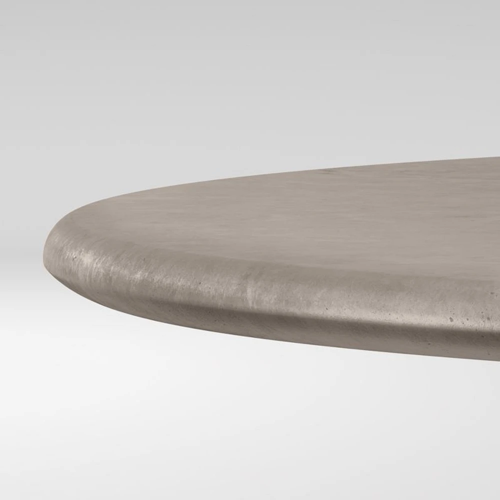 Nero 36" Round Concrete Dining Table with Matte Black Base