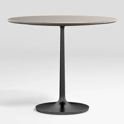 Nero 36" Concrete Dining Table with Matte Black Base
