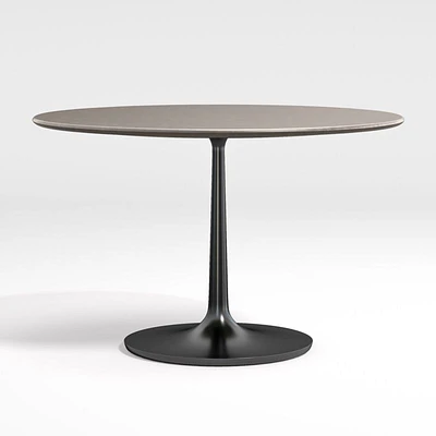 Nero 48" Concrete Dining Table with Matte Black Base