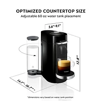 Nespresso ® by De'Longhi ® VertuoPlus Deluxe Espresso Machine with Aeroccino Frother