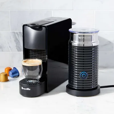 Nespresso ® by Breville ® Essenza Black Mini Espresso Machine Bundle