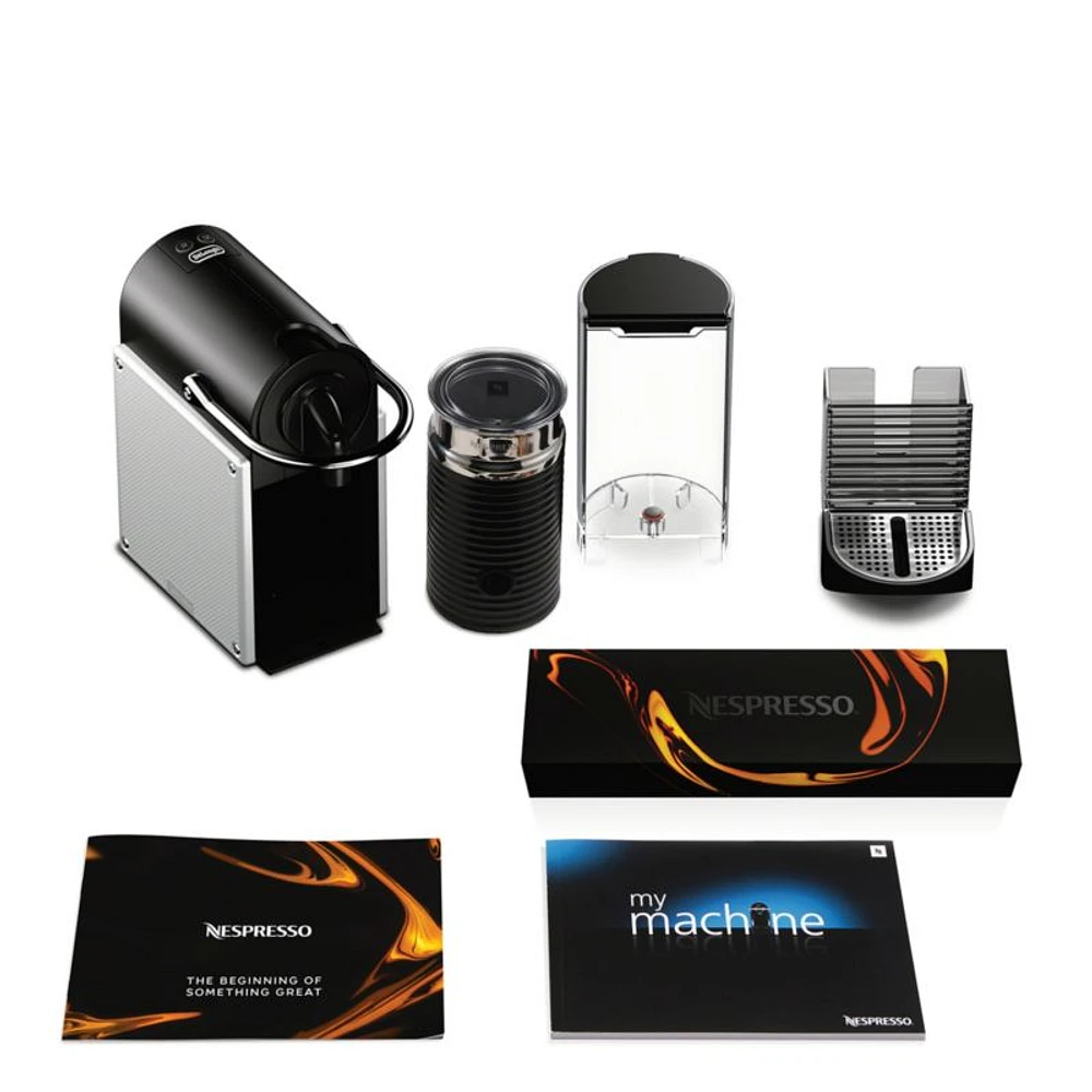 Nespresso ® by De'Longhi ® Aluminum Pixie Espresso Machine with Aeroccino Frother