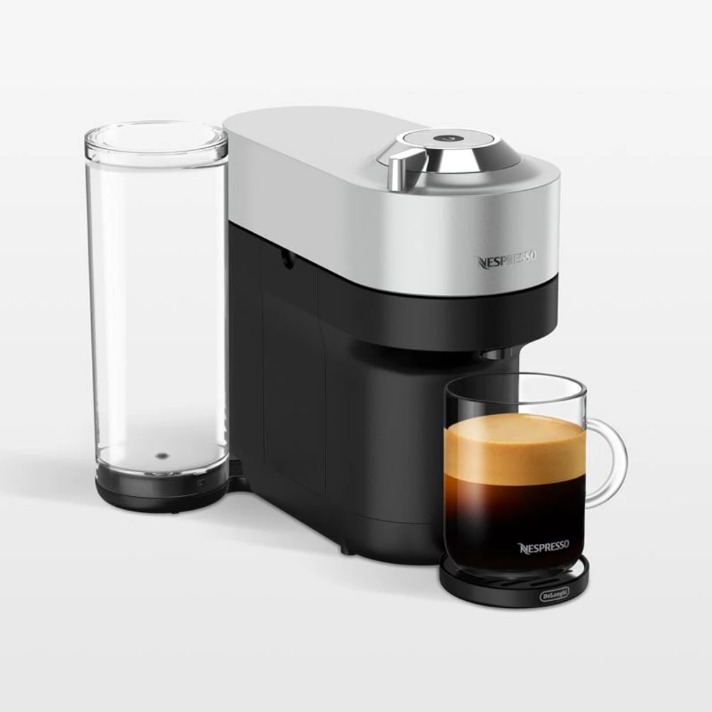 Nespresso ® by De'Longhi ® Vertuo Pop+ Deluxe Silver Espresso Machine with Aeroccino Frother