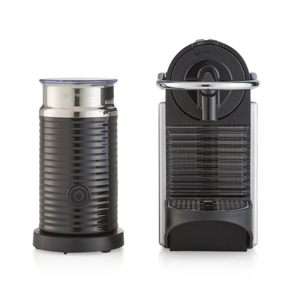 Nespresso ® by De'Longhi ® Aluminum Pixie Espresso Machine with Aeroccino Frother