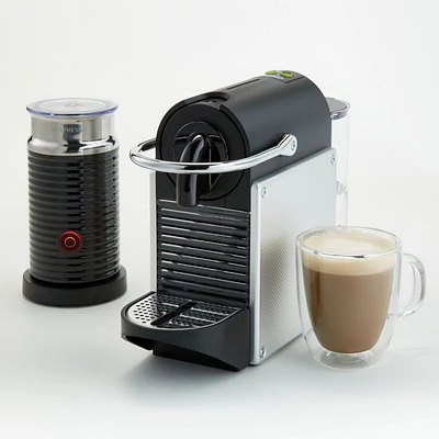 Nespresso ® by De'Longhi ® Aluminum Pixie Espresso Machine with Aeroccino Frother
