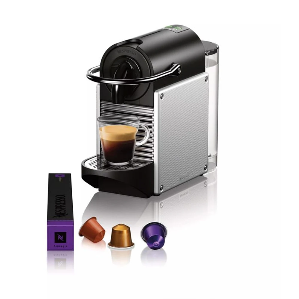 Nespresso ® by De'Longhi ® Aluminum Pixie Espresso Machine with Aeroccino Frother