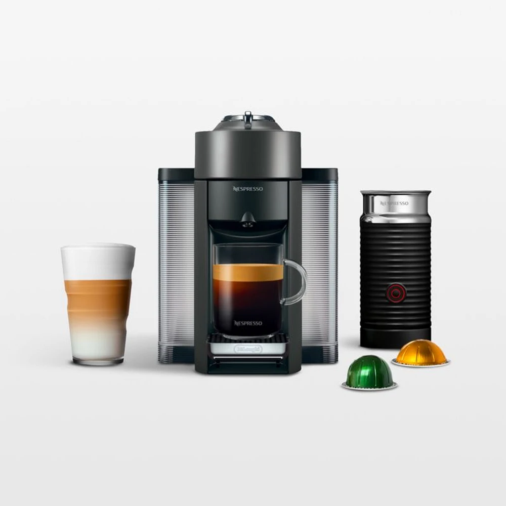 Nespresso ® by De'Longhi ® Graphite Metal Vertuo Coffee and Espresso Machine with Aeroccino Frother