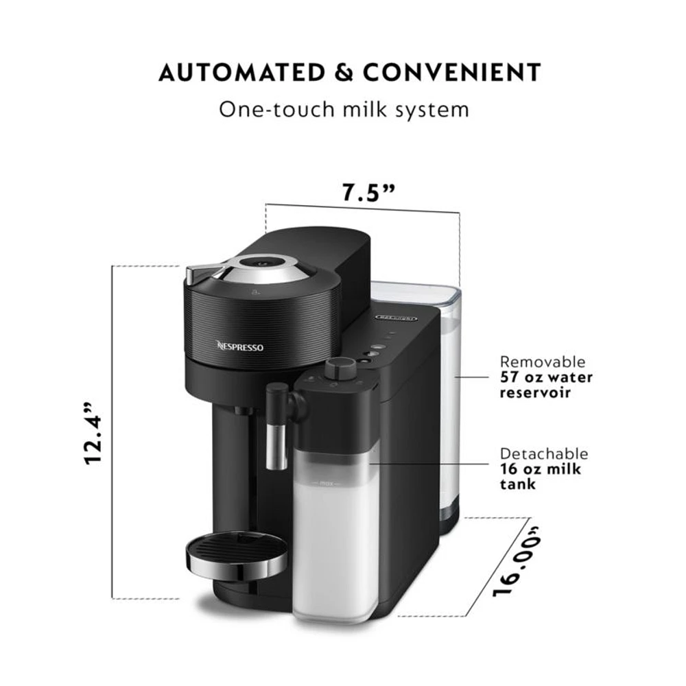 Nespresso ® Black Vertuo Lattissima Espresso Machine by De'Longhi ®