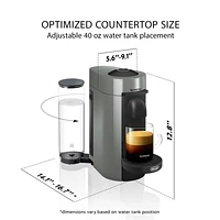 Nespresso ® by De'Longhi ® Grey VertuoPlus Coffee and Espresso Machine with Aeroccino Frother