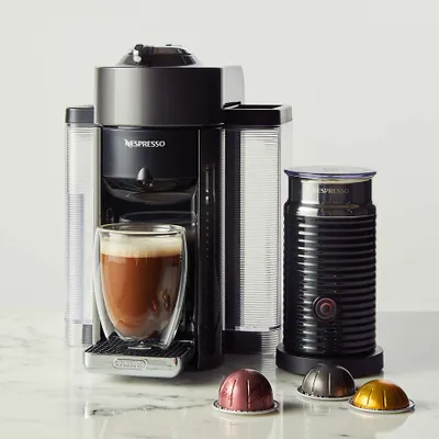 Nespresso ® by De'Longhi ® Graphite Metal Vertuo Coffee and Espresso Machine with Aeroccino