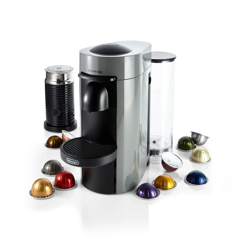 Nespresso ® by De'Longhi ® Grey VertuoPlus Coffee and Espresso Machine with Aeroccino Frother