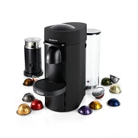 Nespresso ® by De'Longhi ® Matte Black VertuoPlus Coffee and Espresso Maker with Aeroccino Frother