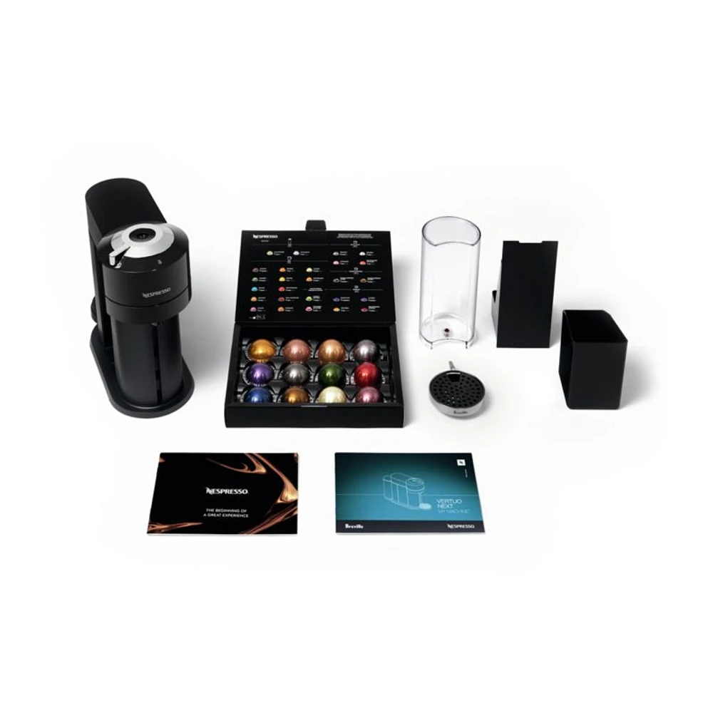 Nespresso ® by Breville ® Classic Black Vertuo Next Premium Coffee and Espresso Machine with Aeroccino Frother