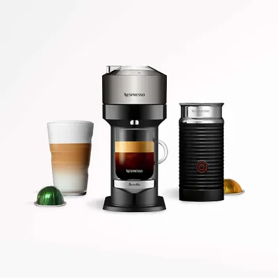 Nespresso ® by Breville ® Vertuo Next Dark Chrome Coffee and Espresso Machine with Frother