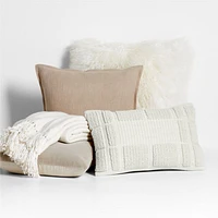 Styles 70"x55" Ivory Throw Blanket