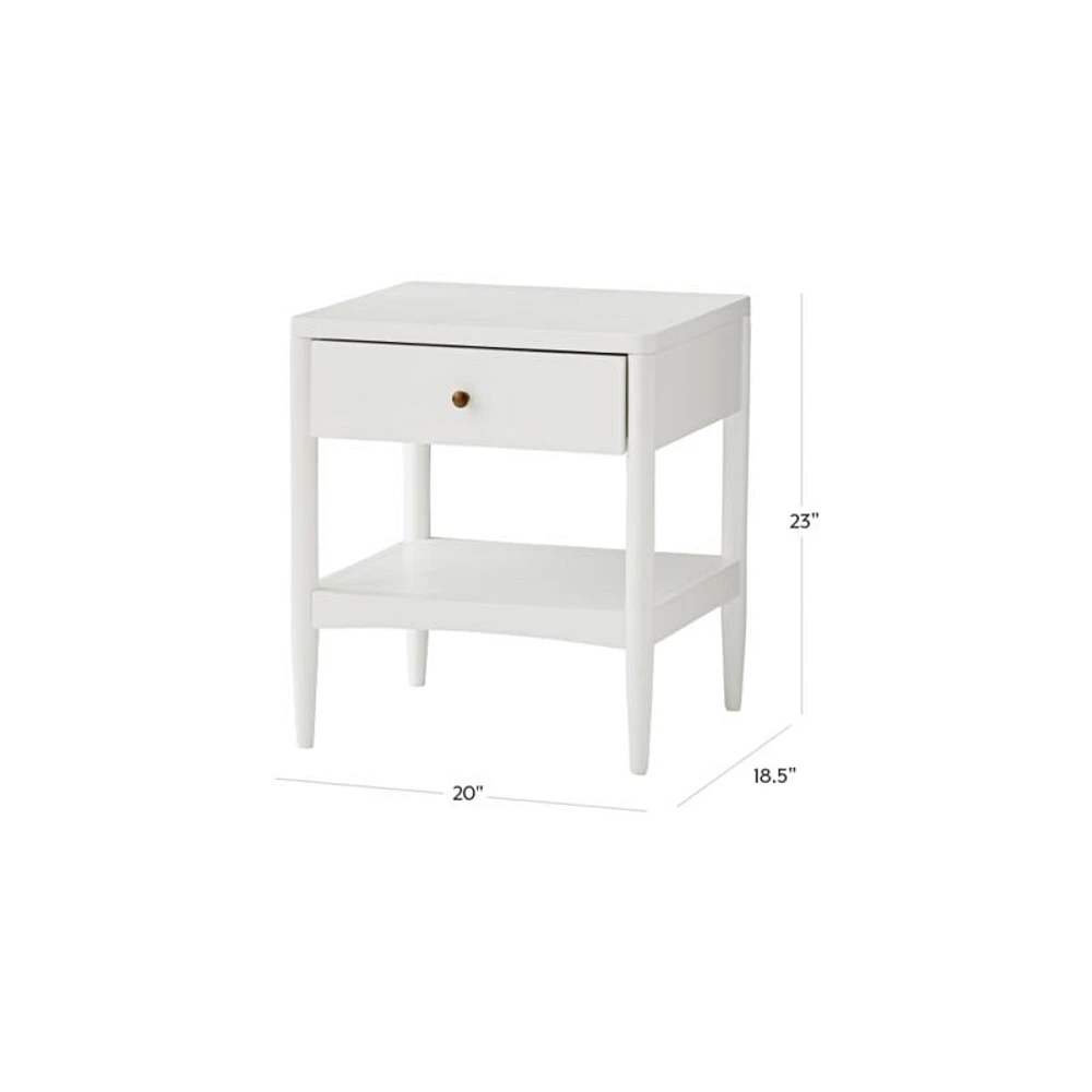 Hampshire Cozy Grey Wood Kids Nightstand with Drawer