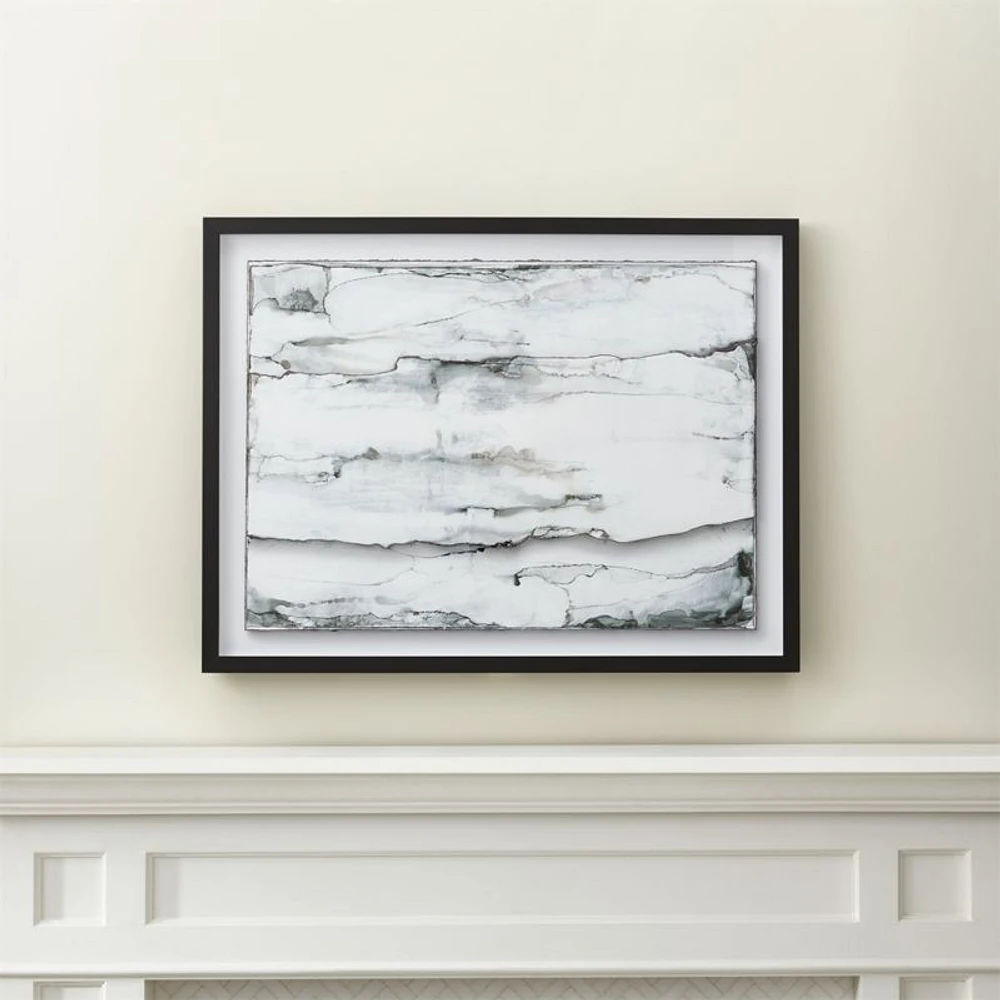 "Nimbus Dimensional" Framed Paper Abstract Wall Art Print 32.75"x42.75" by Norman Wyatt Jr.