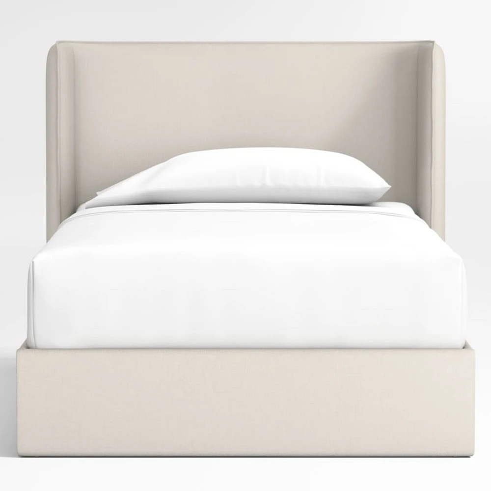 Noa Shelter Cream Upholstered Kids Twin Storage Bed