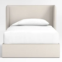 Noa Shelter Cream Upholstered Kids Twin Storage Bed