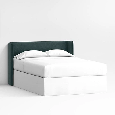 Noa Shelter Jungle Green Upholstered Kids Full Headboard