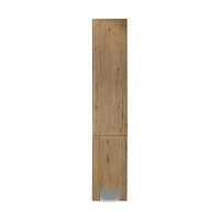 Noeline 84" Oak Wood Wide Storage Bookcase