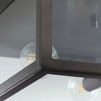 Nolan Black Square Flush Mount Light